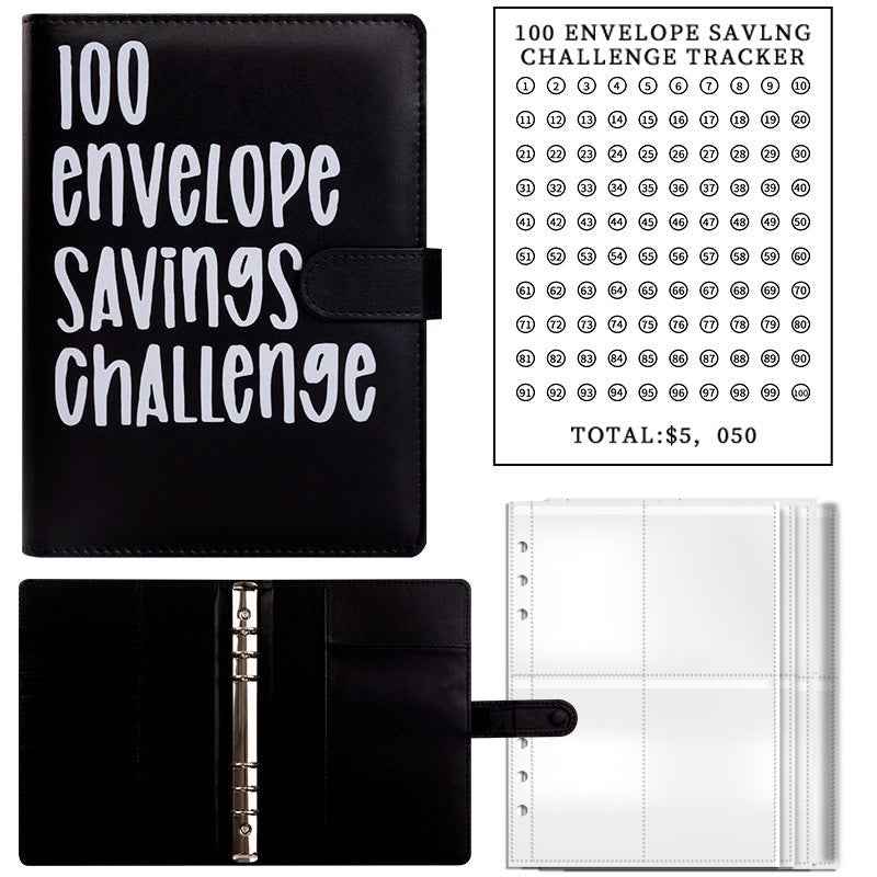 100 Envelope Challenge Binder – Budget Organizer for Cash Saving