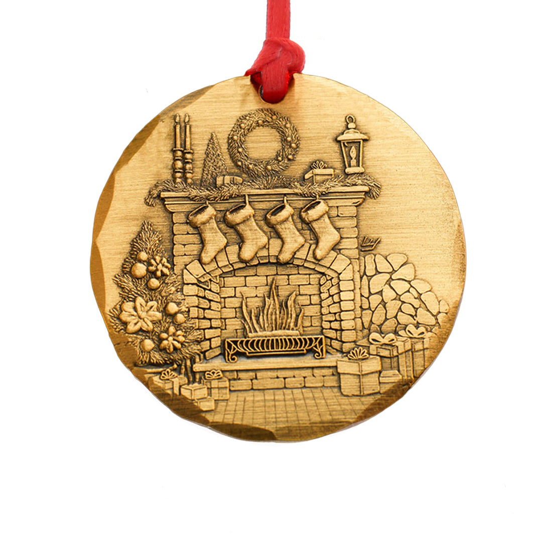 2026 Annual Ornament - Cozy Christmas Hearth (Bronze)