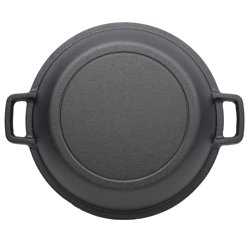 2-in-1 Cast Iron Dutch Oven, 5 Qt, with Iron Pot Rack
