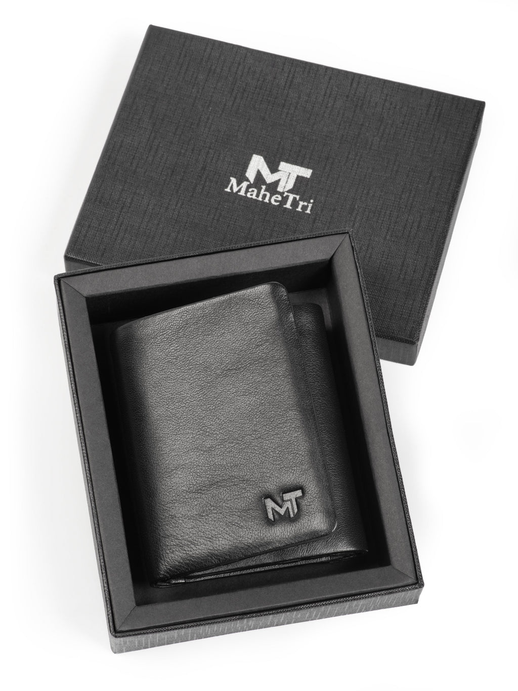 Trifold wallet open view