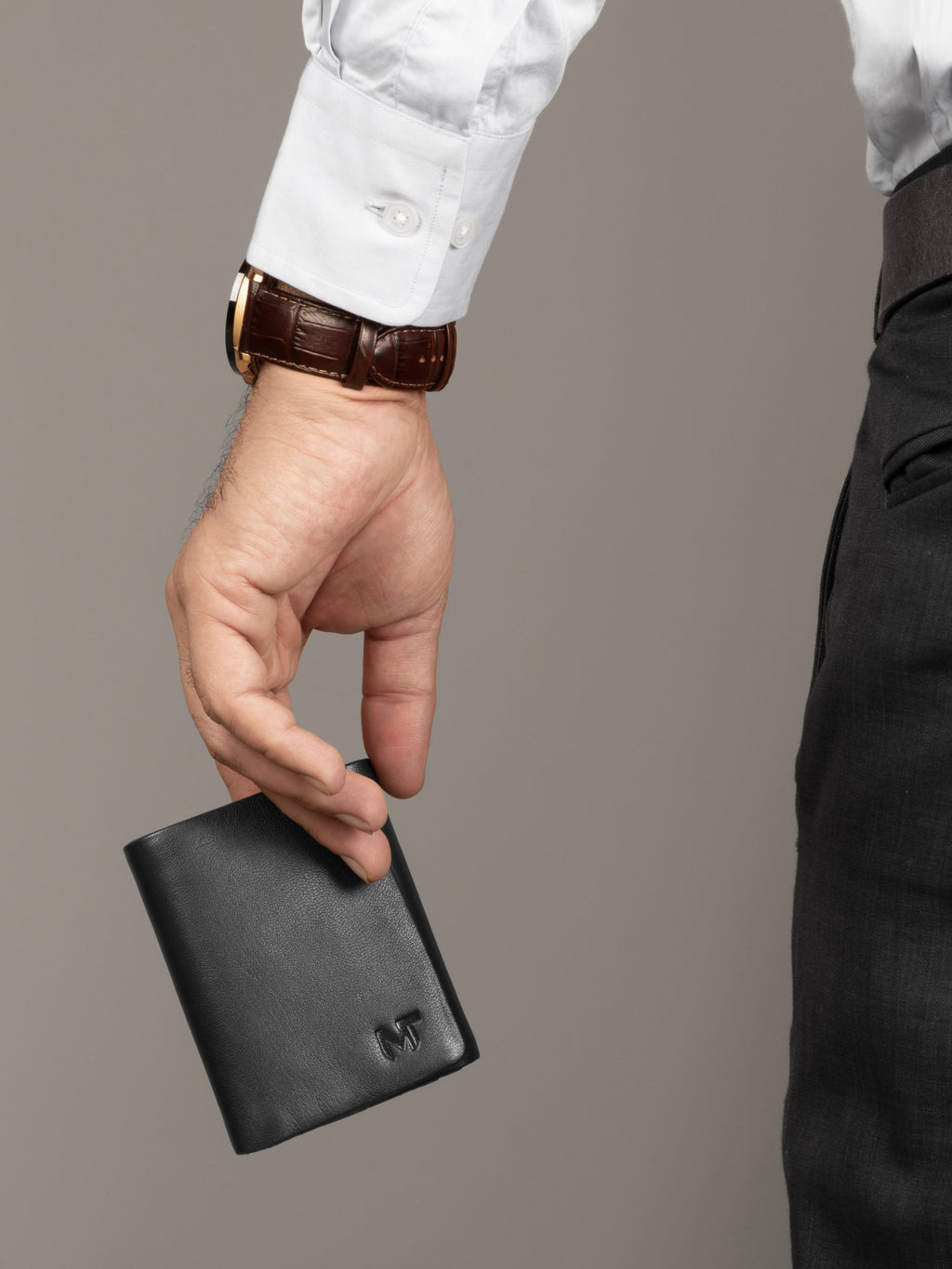 Men's Leather Trifold Wallet