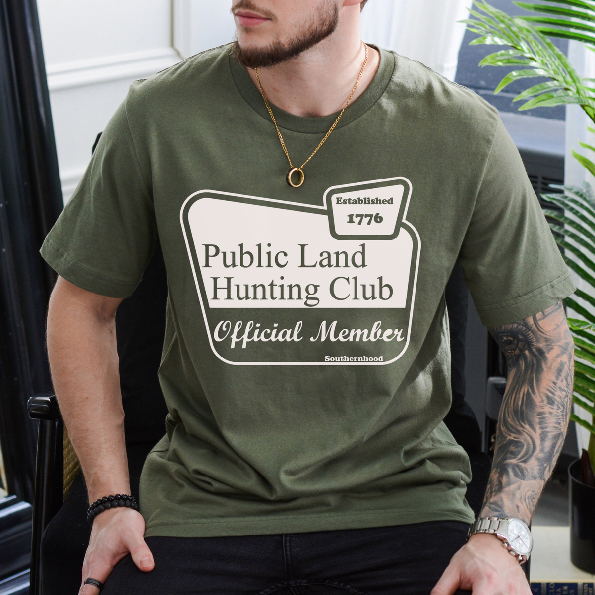 Public Land Hunting Club T-Shirt – Sage Green