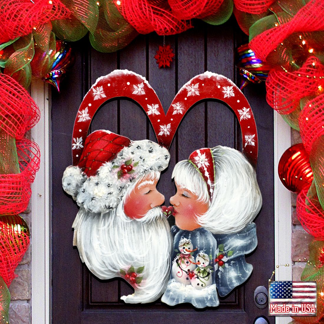 Merry Kissmas! Holiday Door Decor by Jamie Mills-Price - Christmas Decor