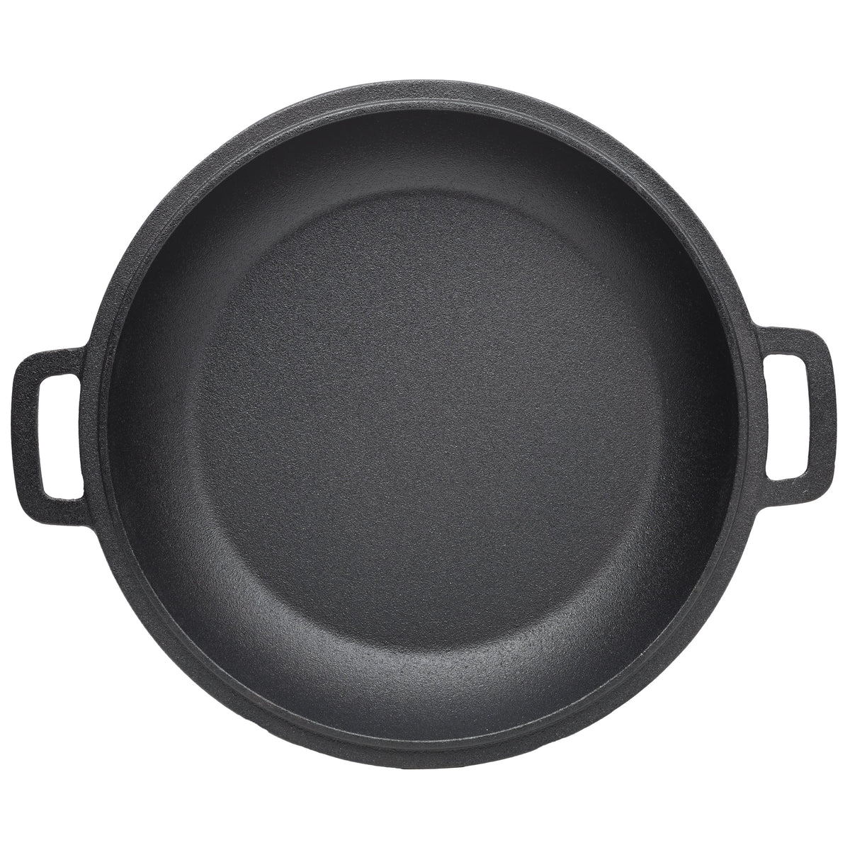 2-in-1 Cast Iron Dutch Oven, 5 Qt, with Silicone Handle Covers