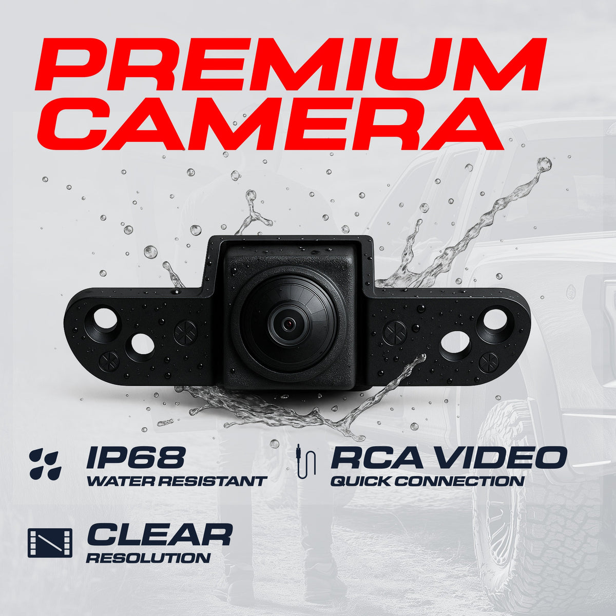 Toyota Tacoma (2005-2015) Black Replacement Tailgate Handle with Backup Camera