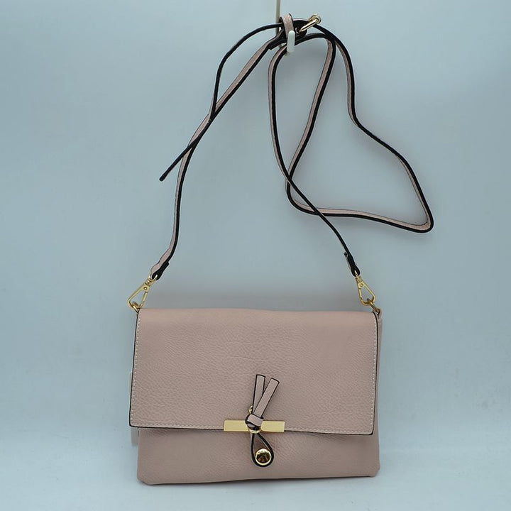 Knot Accent Flap Crossbody Bag with Adjustable Strap
