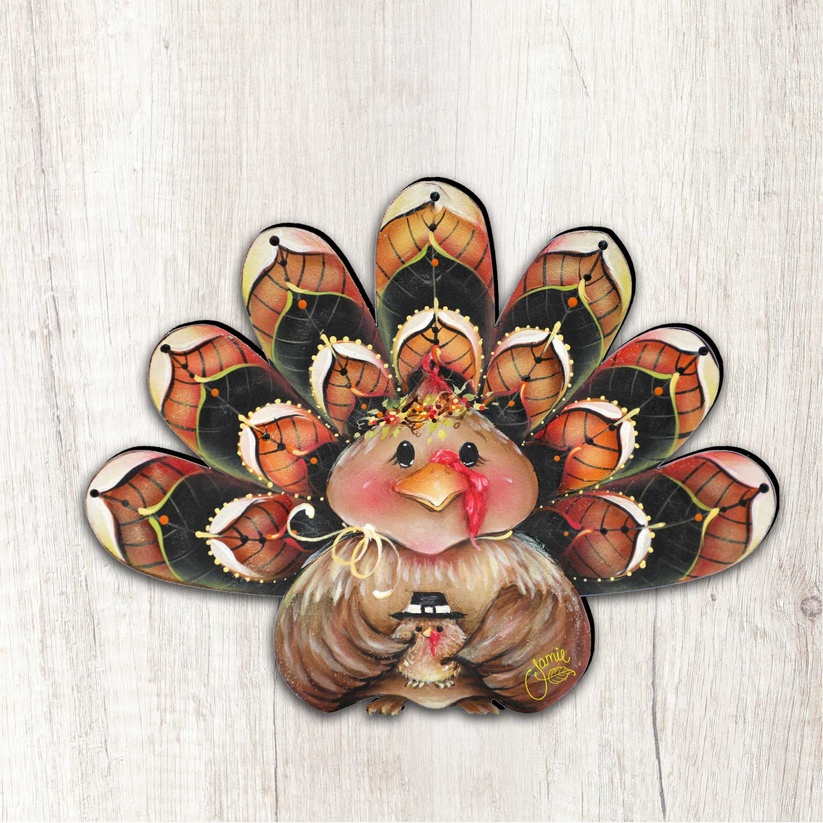 Be Thankful Turkey Sitter Door Decor