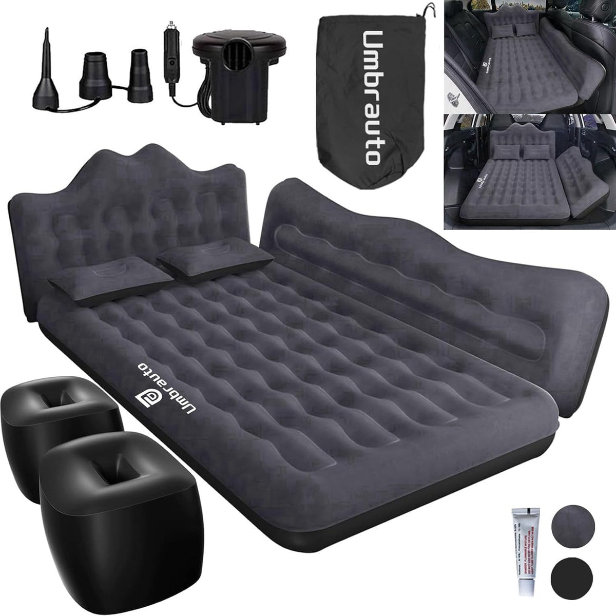 Umbrauto Inflatable Truck & SUV Back Seat Air Mattress with Pump