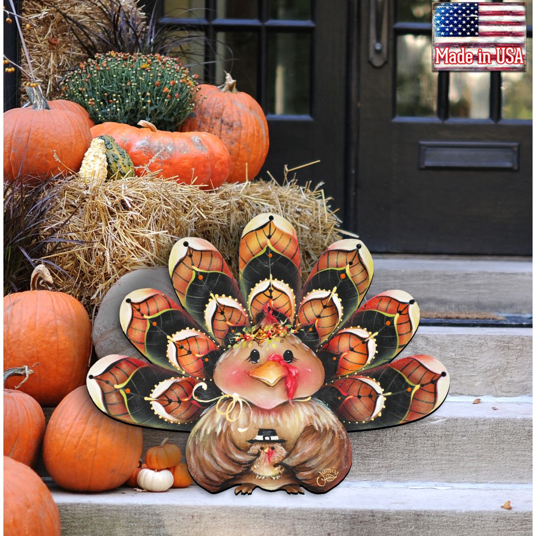 Be Thankful Turkey Sitter Door Decor