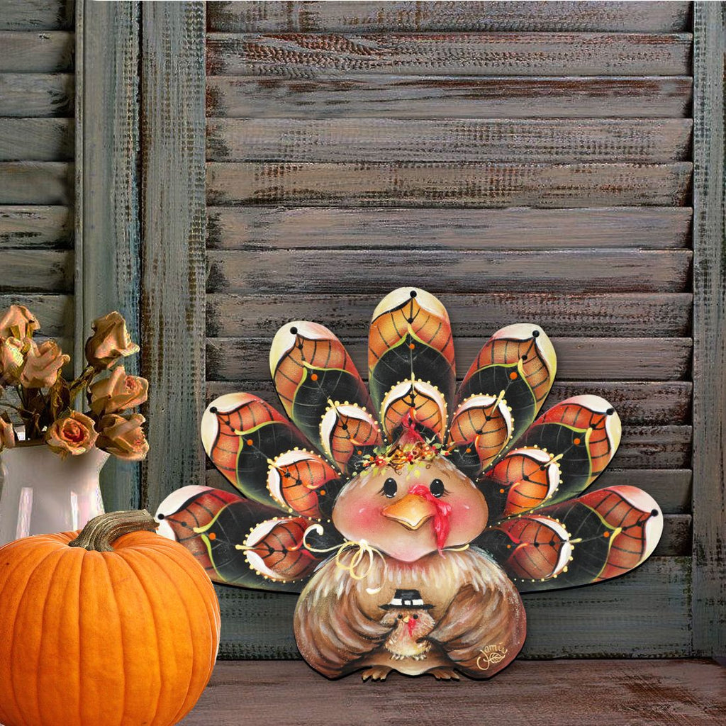Be Thankful Turkey Sitter Door Decor
