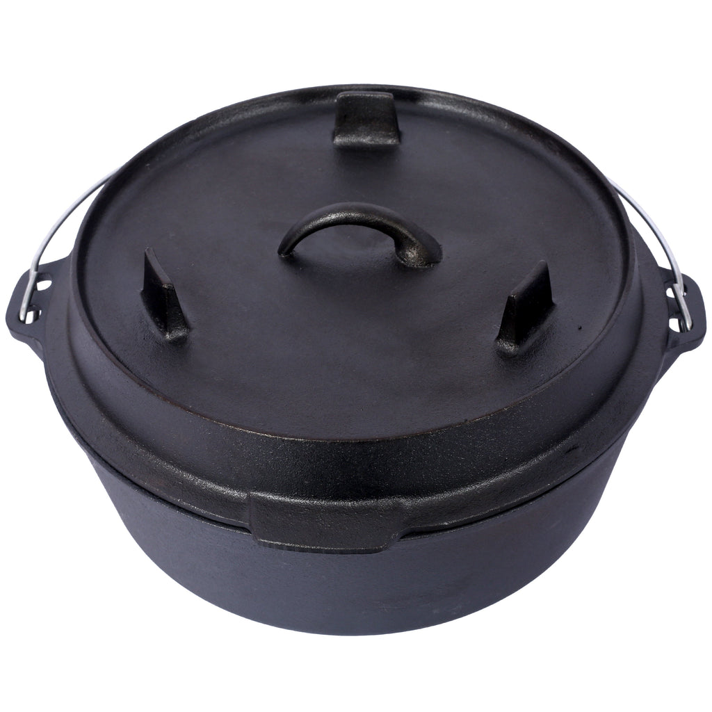Cast Iron Camp Dutch Oven with Skillet Lid & Legs, 4.5 Qt