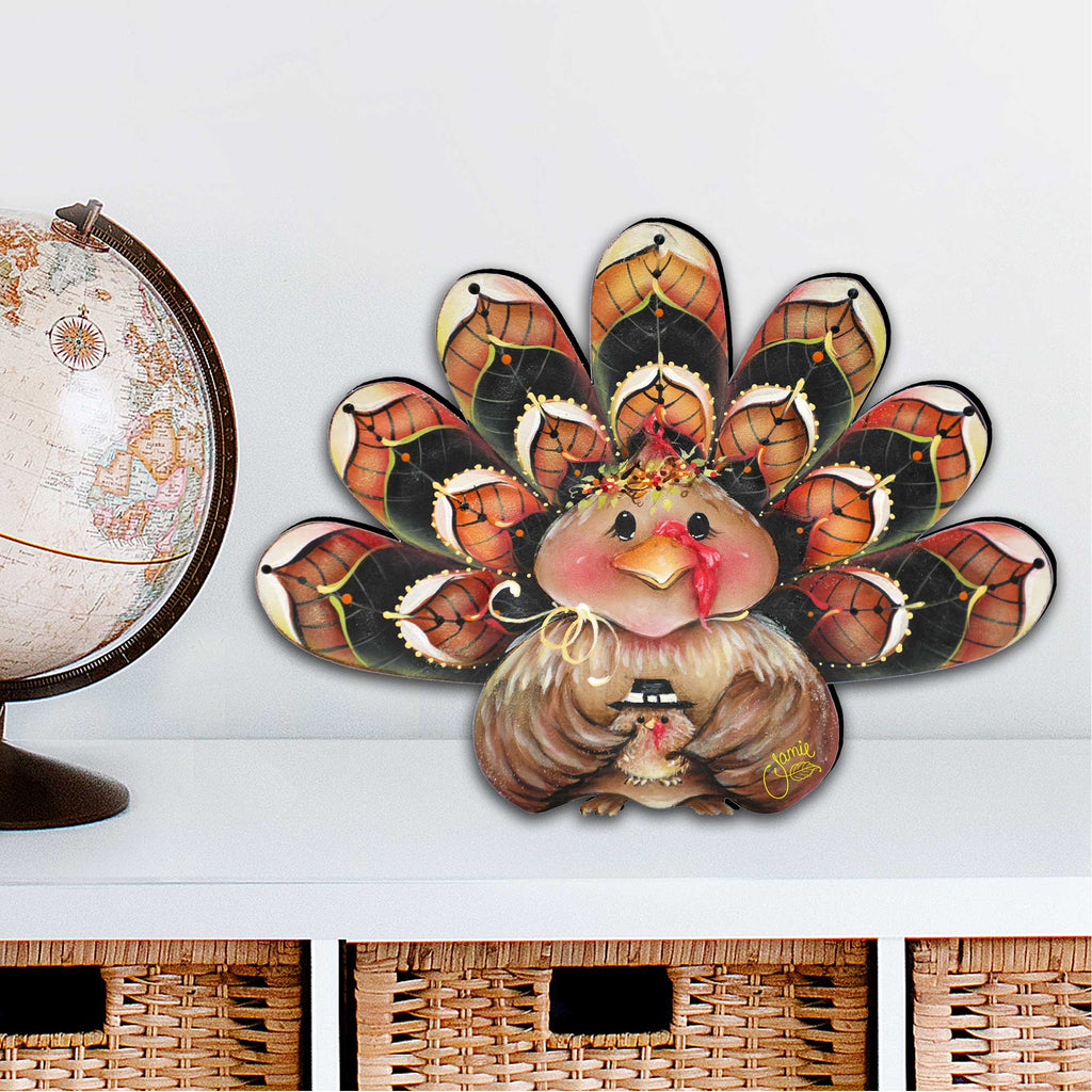 Be Thankful Turkey Sitter Door Decor
