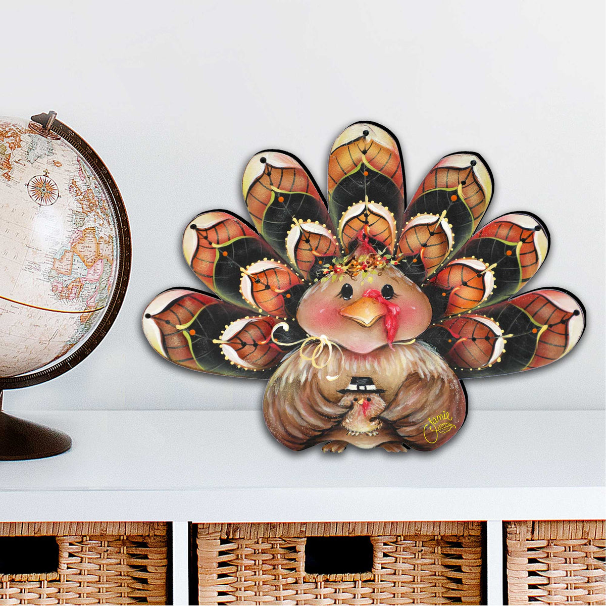 Be Thankful Turkey Sitter Door Decor