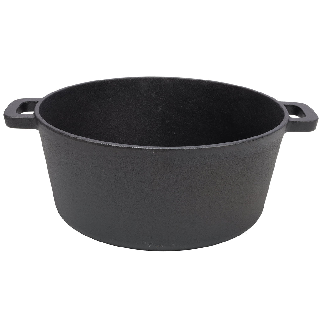 3-in-1 Cast Iron Dutch Oven & Skillet Lid, 5 Qt, with Pot Rack