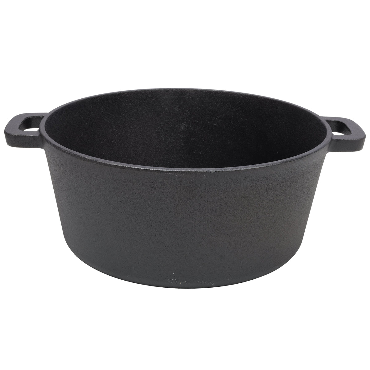 2-in-1 Cast Iron Dutch Oven, 5 Qt, with Silicone Handle Covers