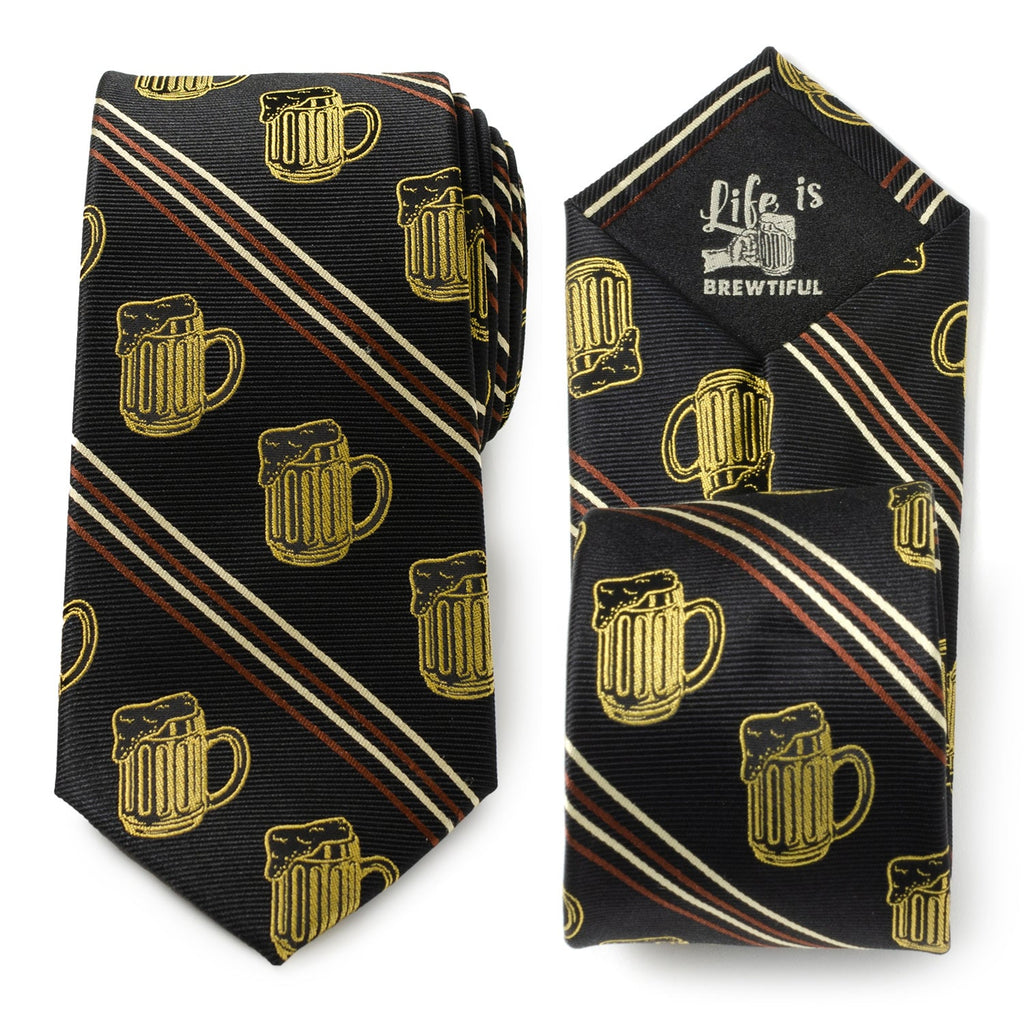 Beer Aficionado Cufflinks & Tie Bar Gift Set