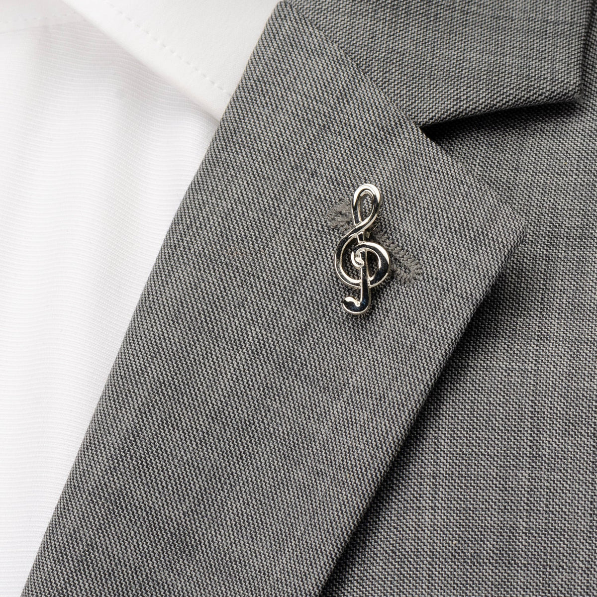 Music Notes Cufflinks & Lapel Pin Gift Set