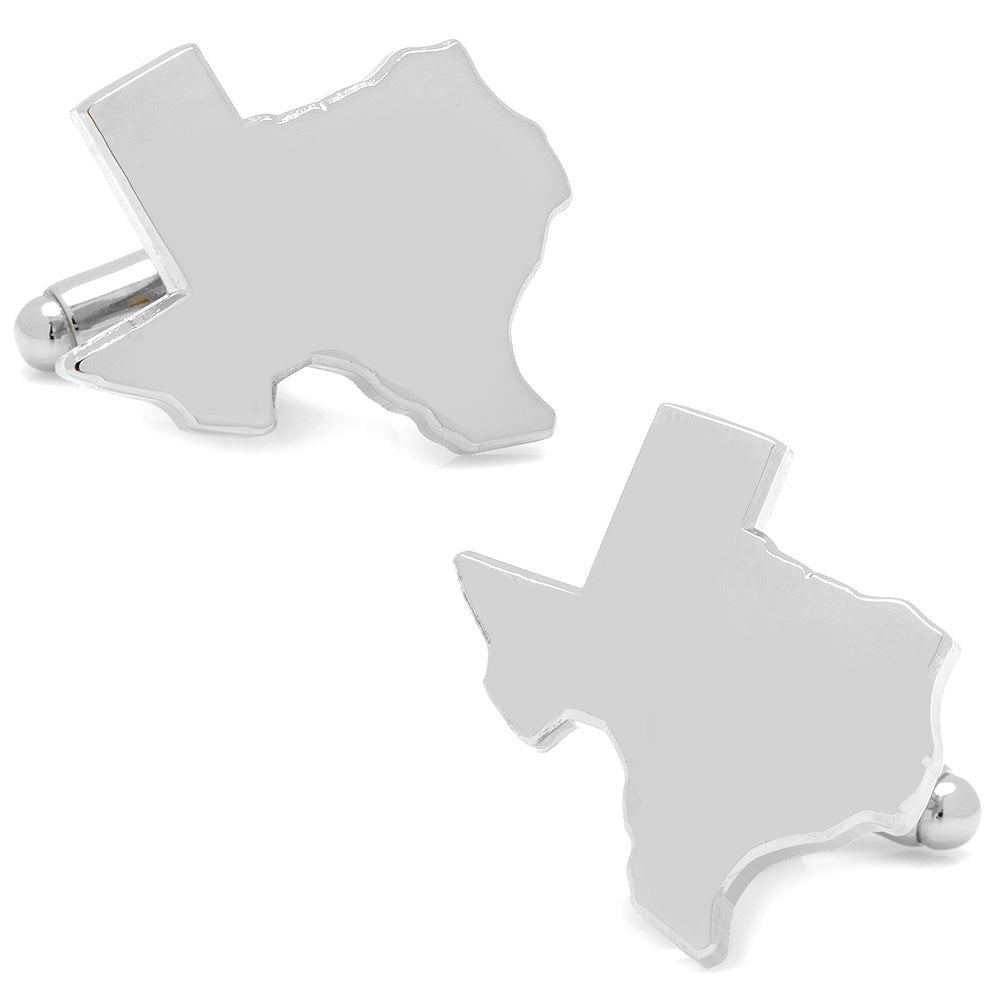 Silver Texas Cufflinks & Lapel Pin Gift Set