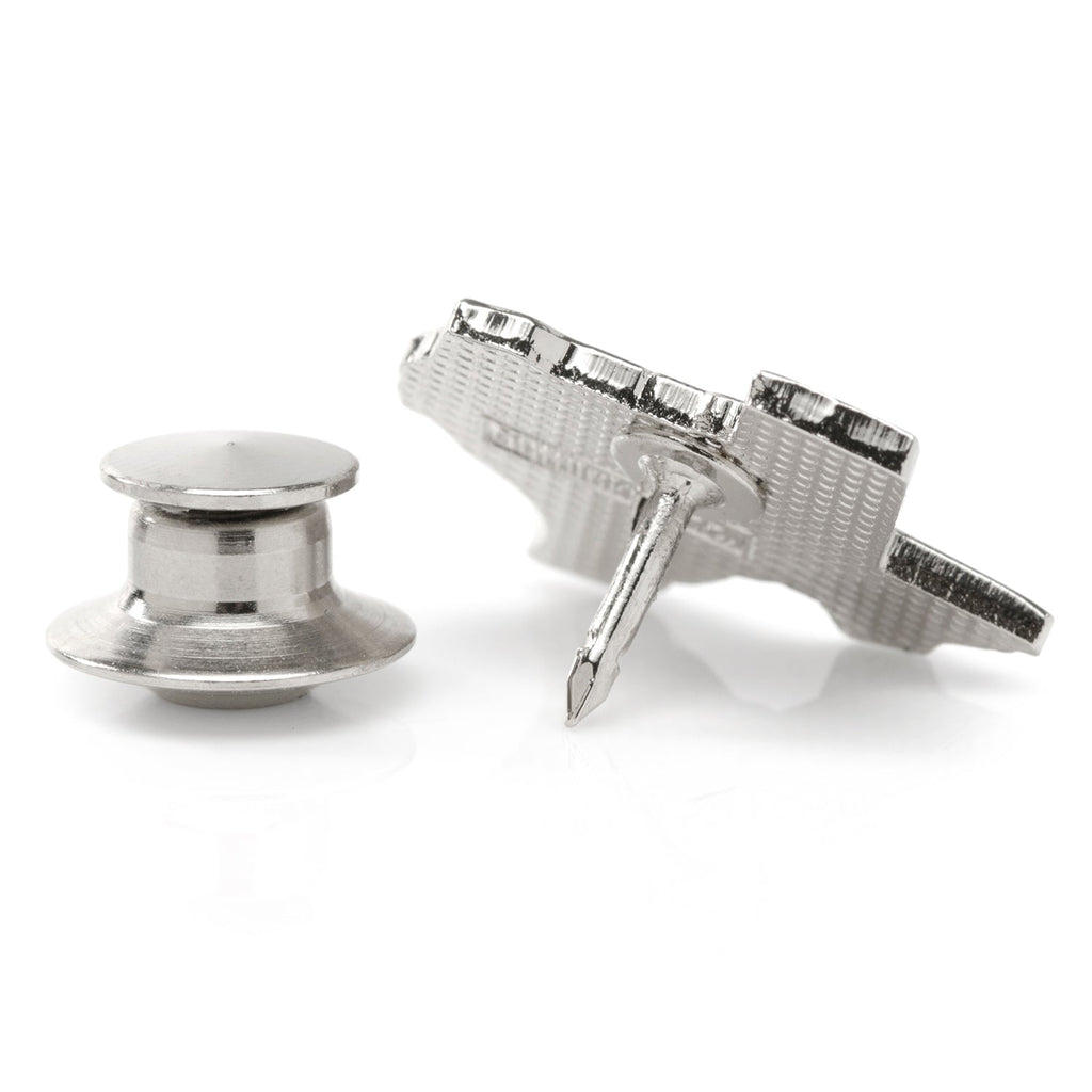 Silver Texas Cufflinks & Lapel Pin Gift Set