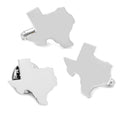 Silver Texas cufflinks and lapel pin gift set