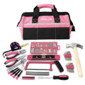 Apollo Tools 201 Piece Household Tool Kit in a Soft-Sided Tool Bag Pink