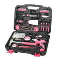Apollo Tools 135-Piece Pink Household Tool Kit with Cordless Screwdriver