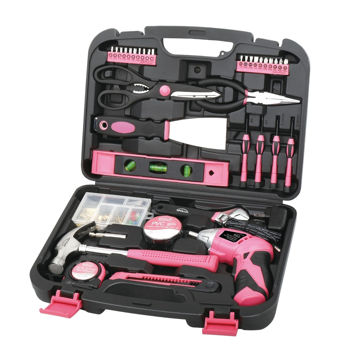 135-Piece Pink Household Tool Kit with Cordless Screwdriver (DT0773N1)