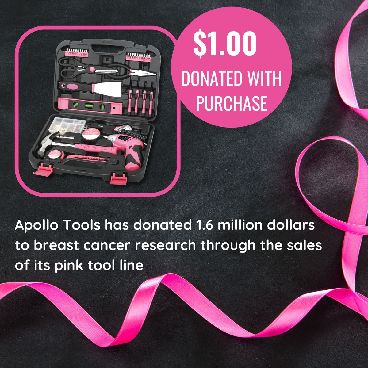 135-Piece Pink Household Tool Kit with Cordless Screwdriver (DT0773N1)