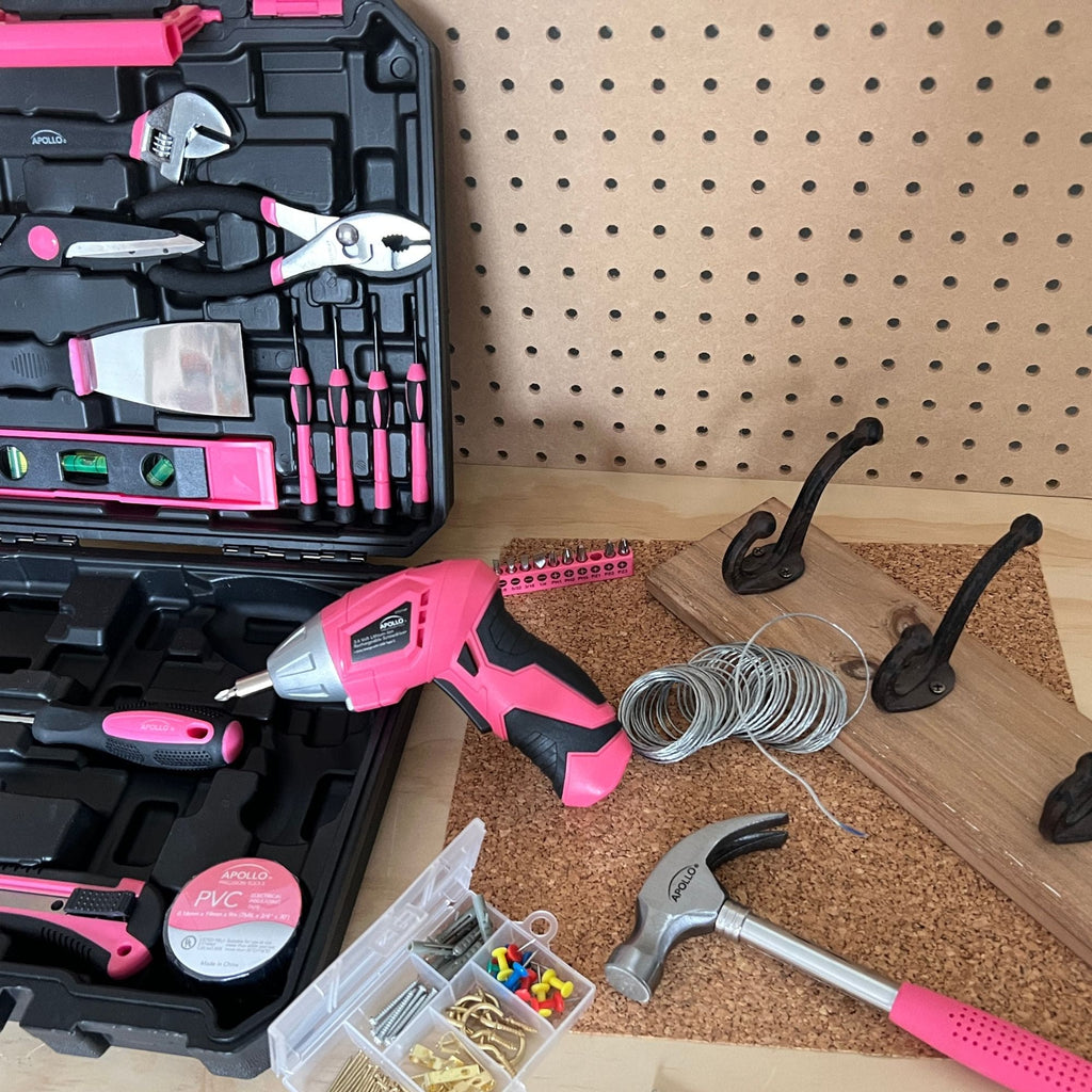 135-Piece Pink Tool Set with 3.6V Cordless Screwdriver (DT0774P)