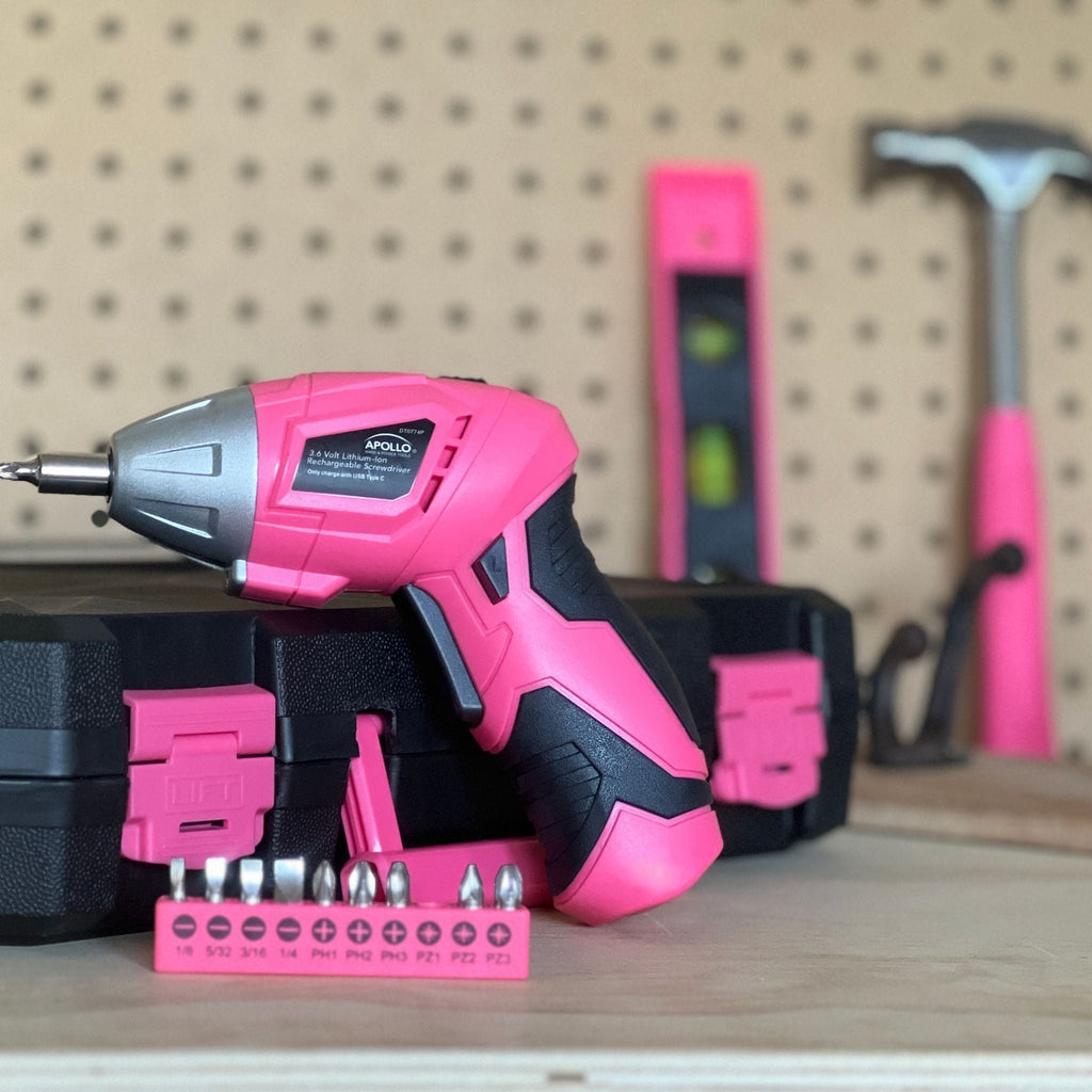 135-Piece Pink Tool Set with 3.6V Cordless Screwdriver (DT0774P)