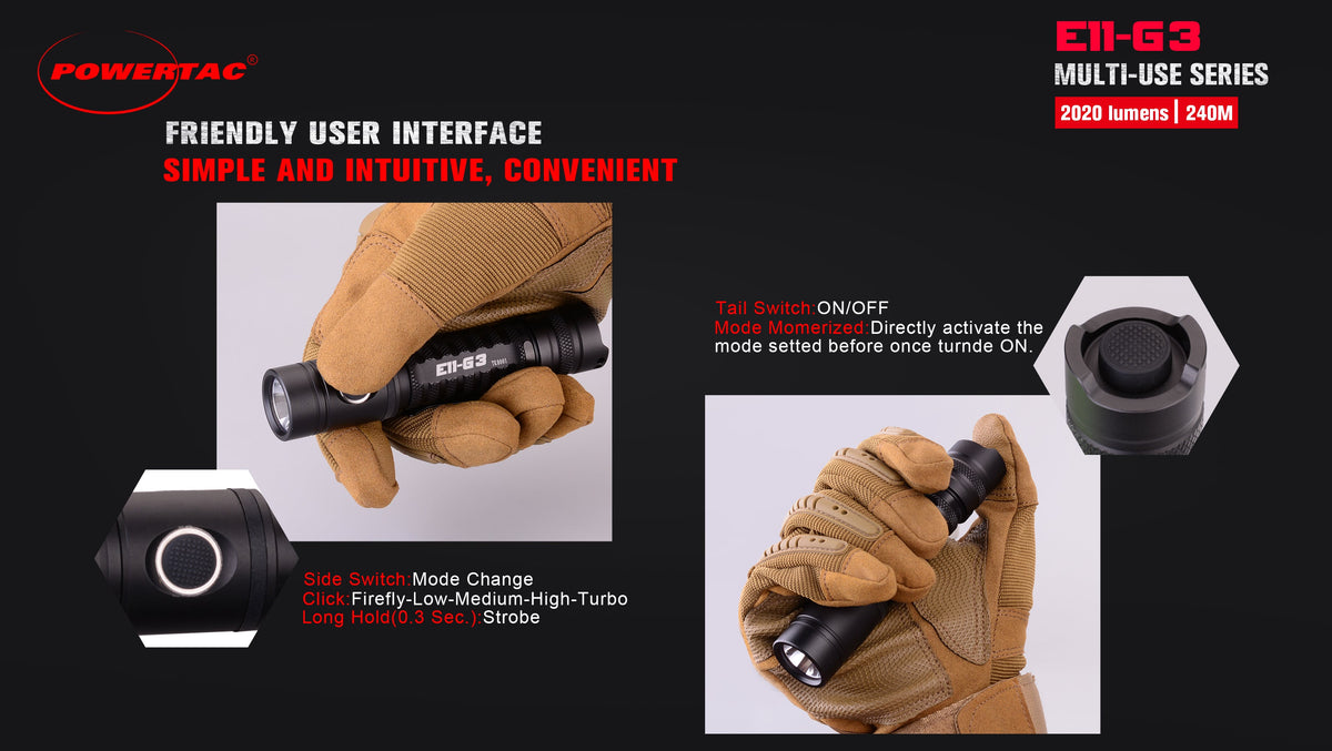 E11-Gen3 2,020 Lumen Rechargeable EDC Flashlight