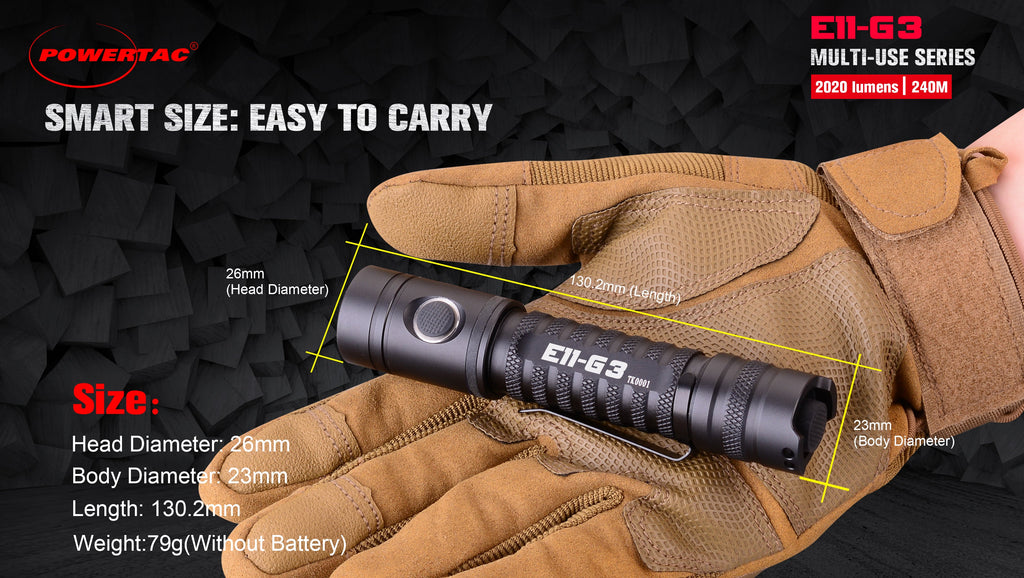 E11-Gen3 2,020 Lumen Rechargeable EDC Flashlight