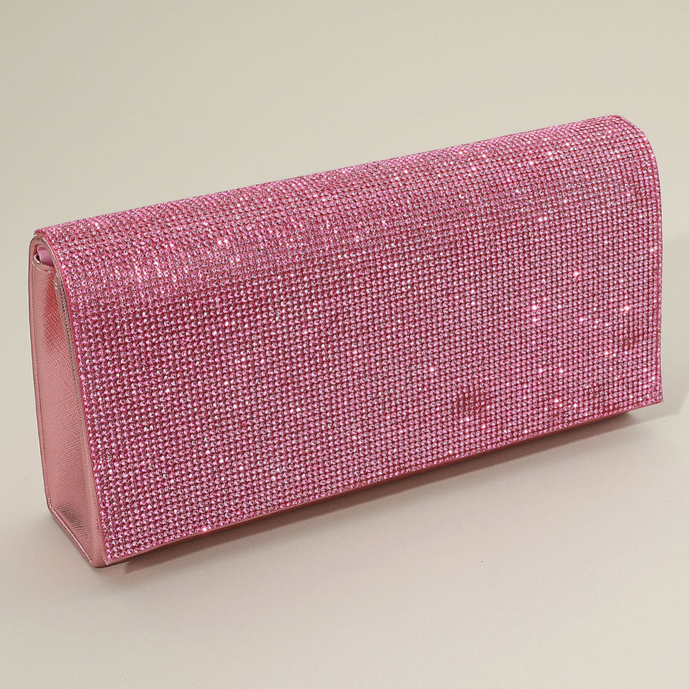 Bling Studded Evening Clutch Bag / Crossbody Bag