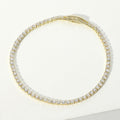 Round CZ Stone Tennis Chain Evening Bracelet