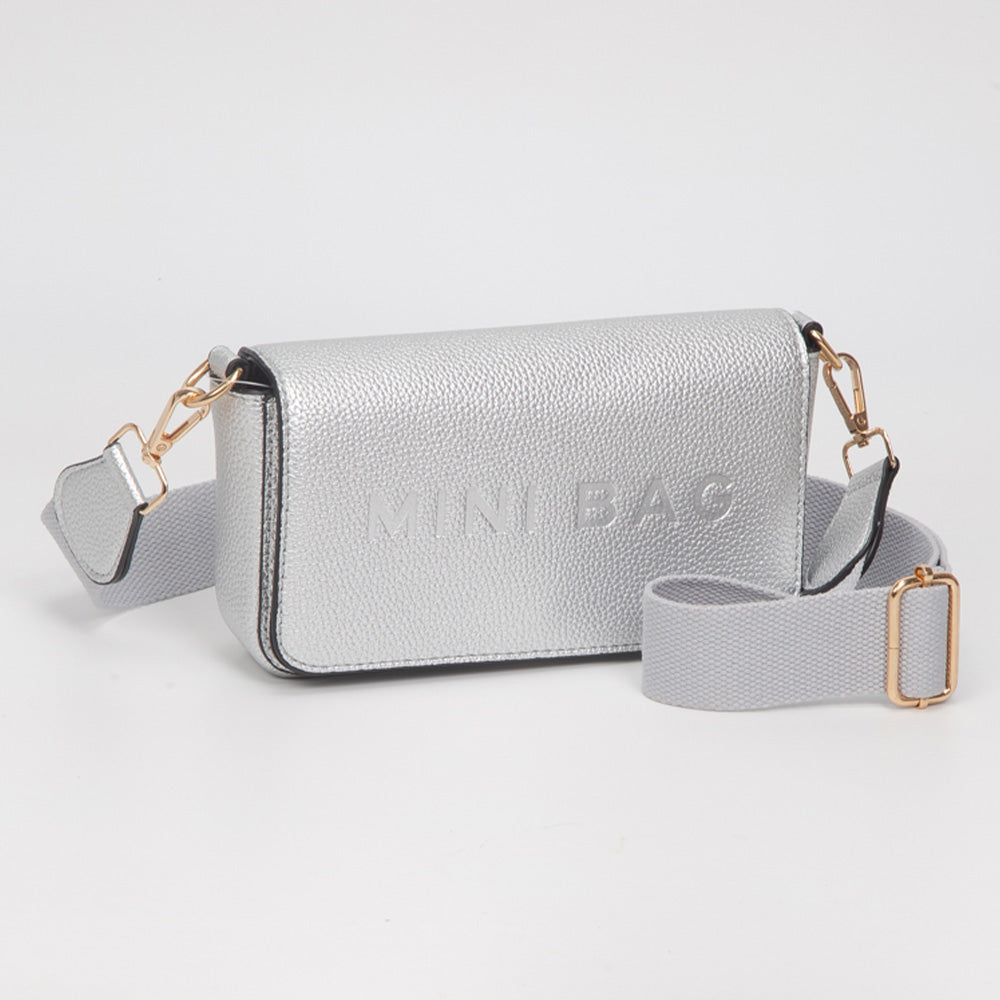 Faux Leather MINI BAG Message Structured Crossbody Bag