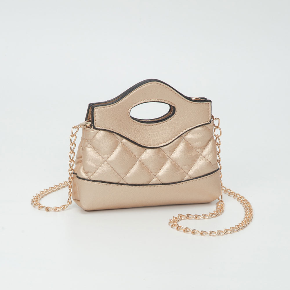 Smooth Faux Leather Mini Quilted Handbag Crossbody Bag