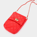 Faux Leather Quilted Mini Crossbody Bag