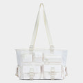 Multi Pocket Utility Shoulder Tote Bag