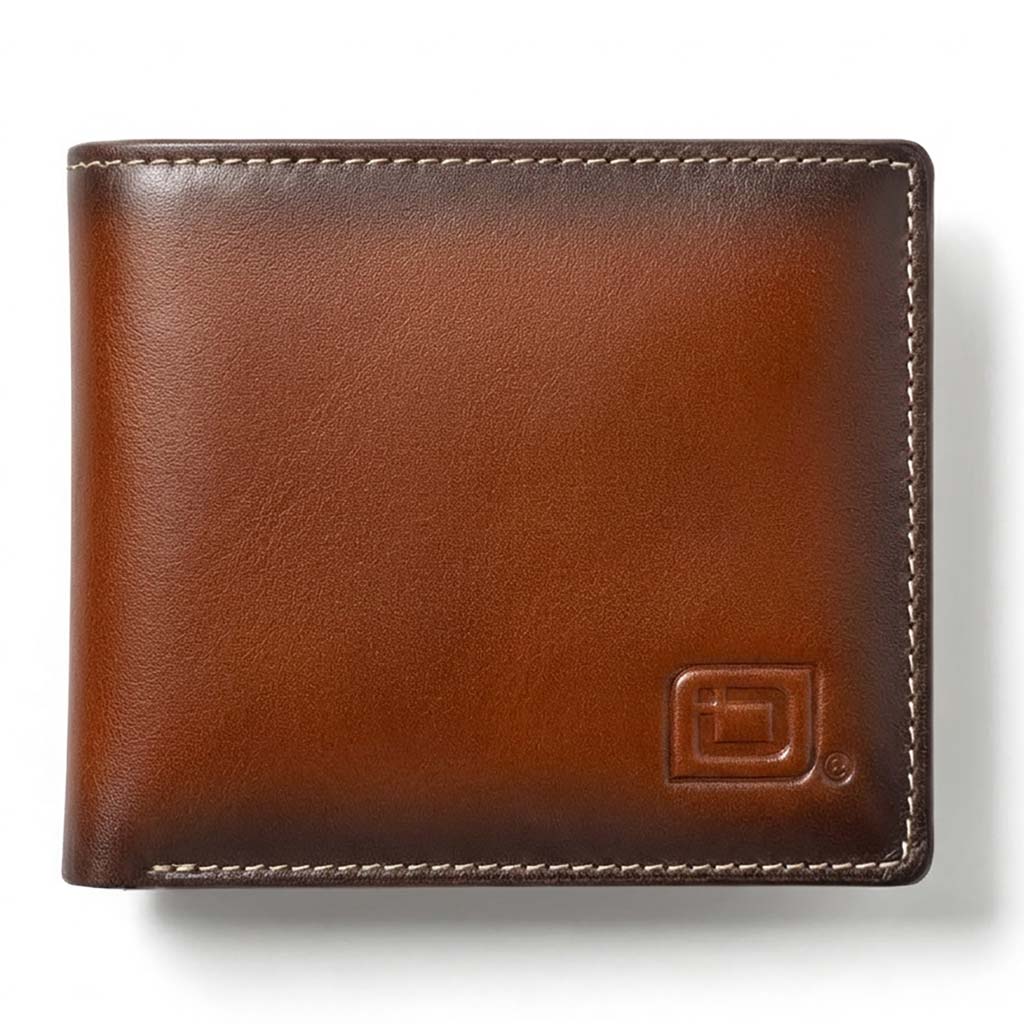 Men's RFID leather bifold wallet