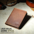 Buffalo leather vertical men's wallet