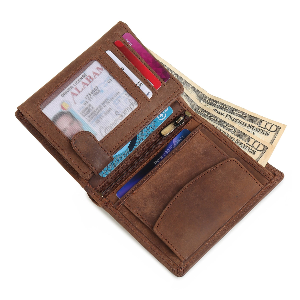 Vertical wallet open view