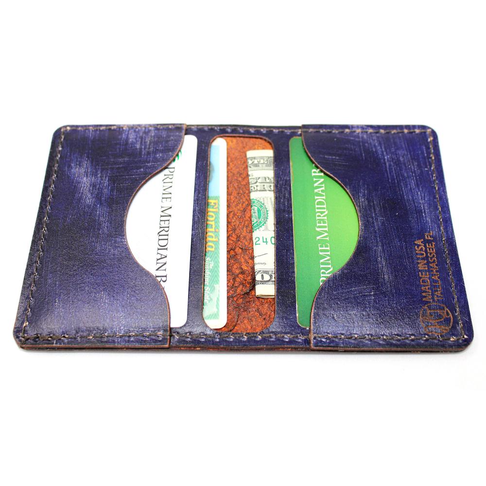 Handcrafted Leather Original Mens Wallet - Blue Marlin