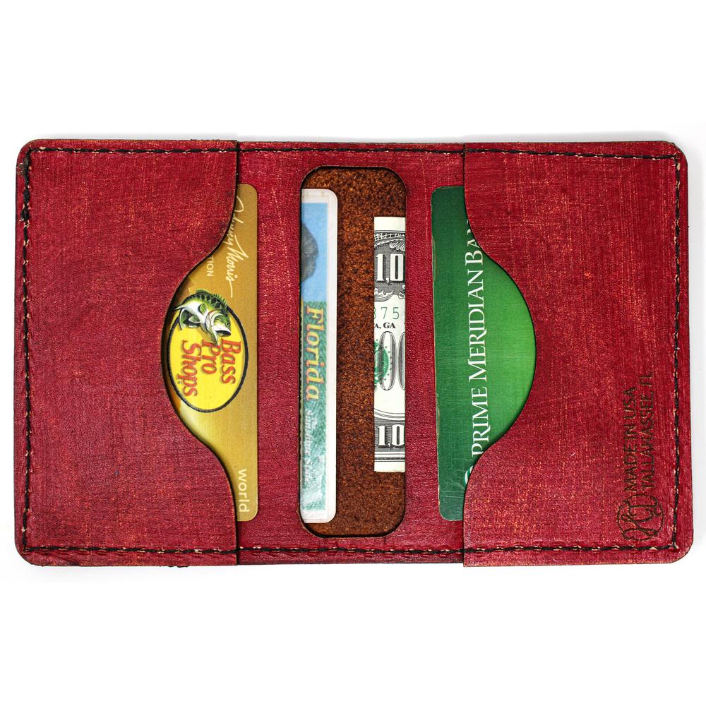 Handcrafted Leather Wallet - Florida Flag Snook