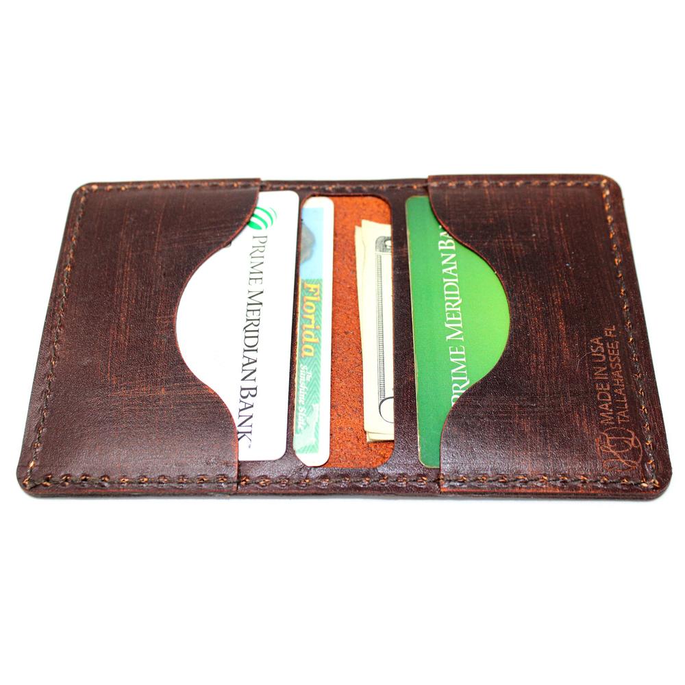 Handcrafted Leather Original Mens Wallet -  Twisting Tarpon