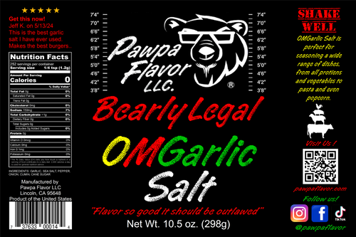 Bearly Legal OMGarlic Salt