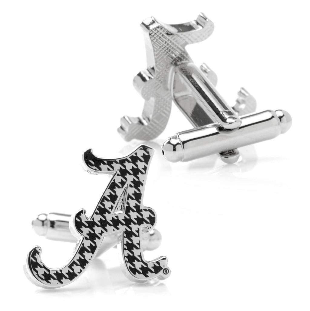 Alabama houndstooth cufflinks, alternate view