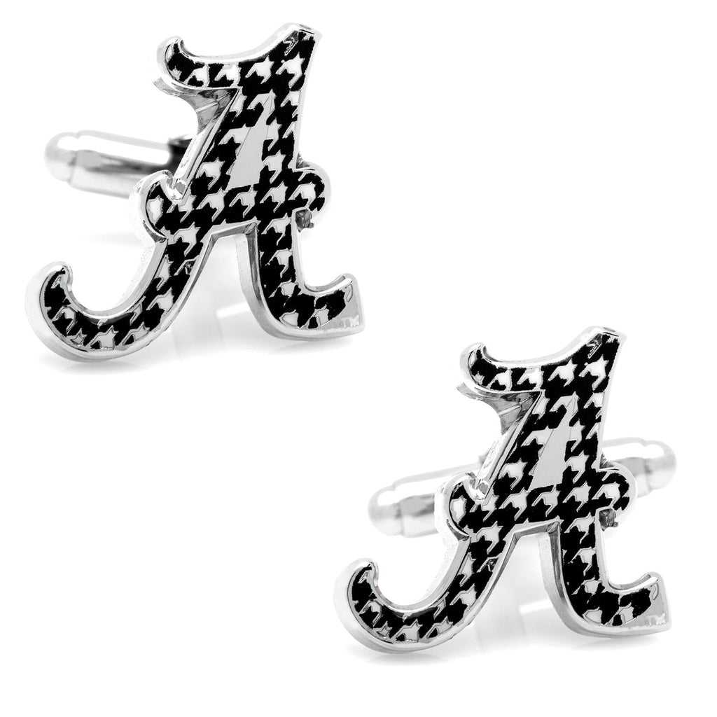 Alabama houndstooth cufflinks, alternate view
