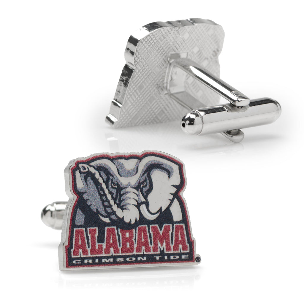 Alabama elephant mascot cufflinks, alternate view