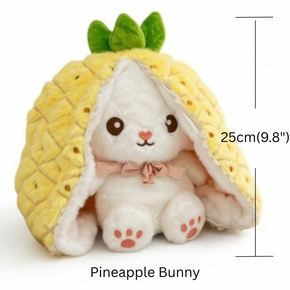 Reversible Strawberry Bunny Plush