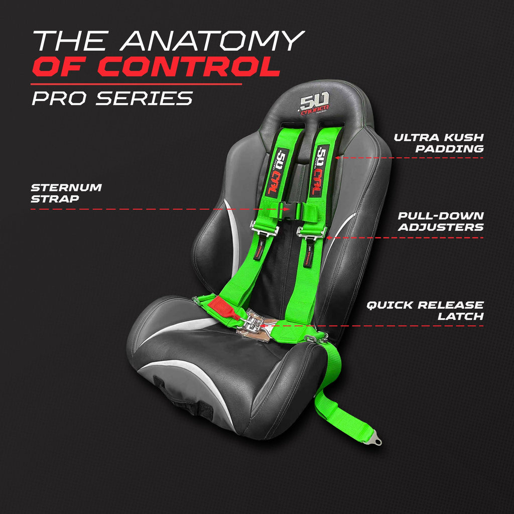 Pro Series 3" 4 point Harness Seat Belt 50 Caliber Racing